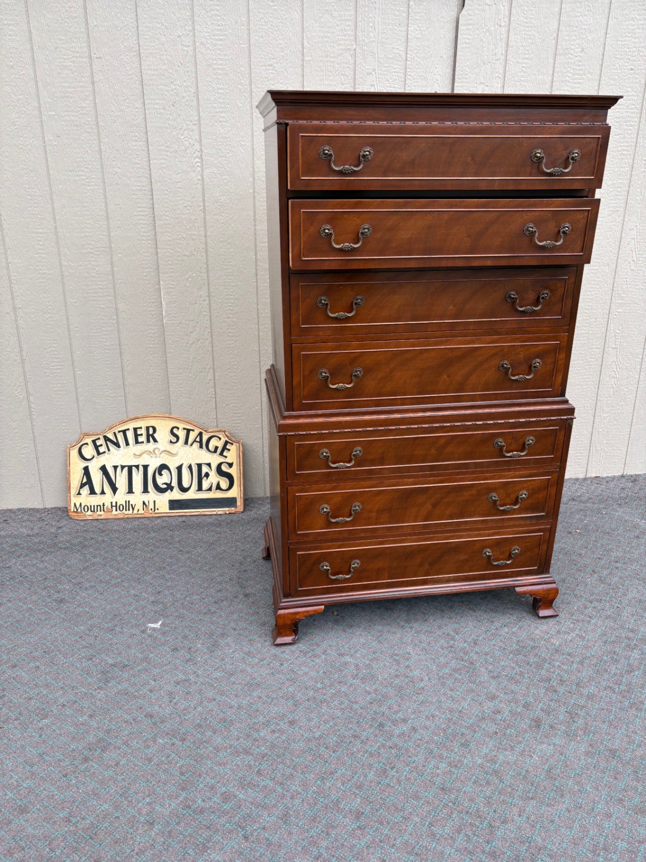67885  Vintage Rway Chest of Drawers, Mahogany Finish, 1940s