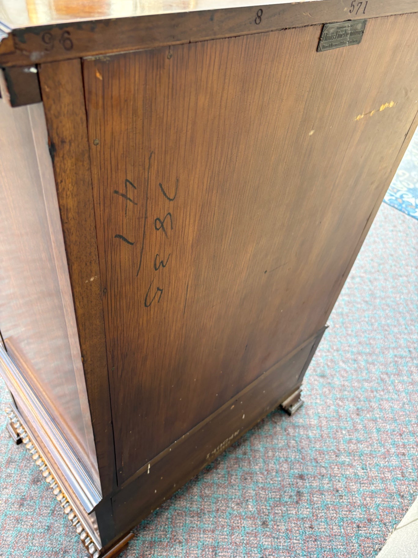 67997 Ornate Walnut  Chest of Drawers by Flints Horner bros. Fine Furniture