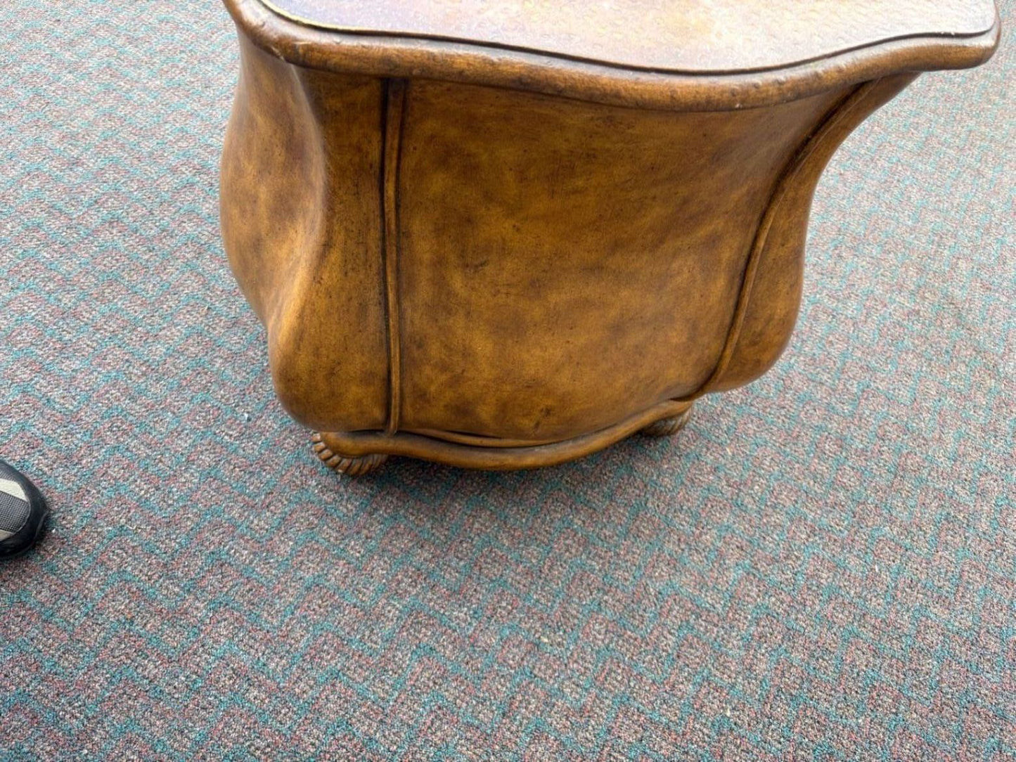 67583 Antique French Provincial Bombe Chest Nightstand