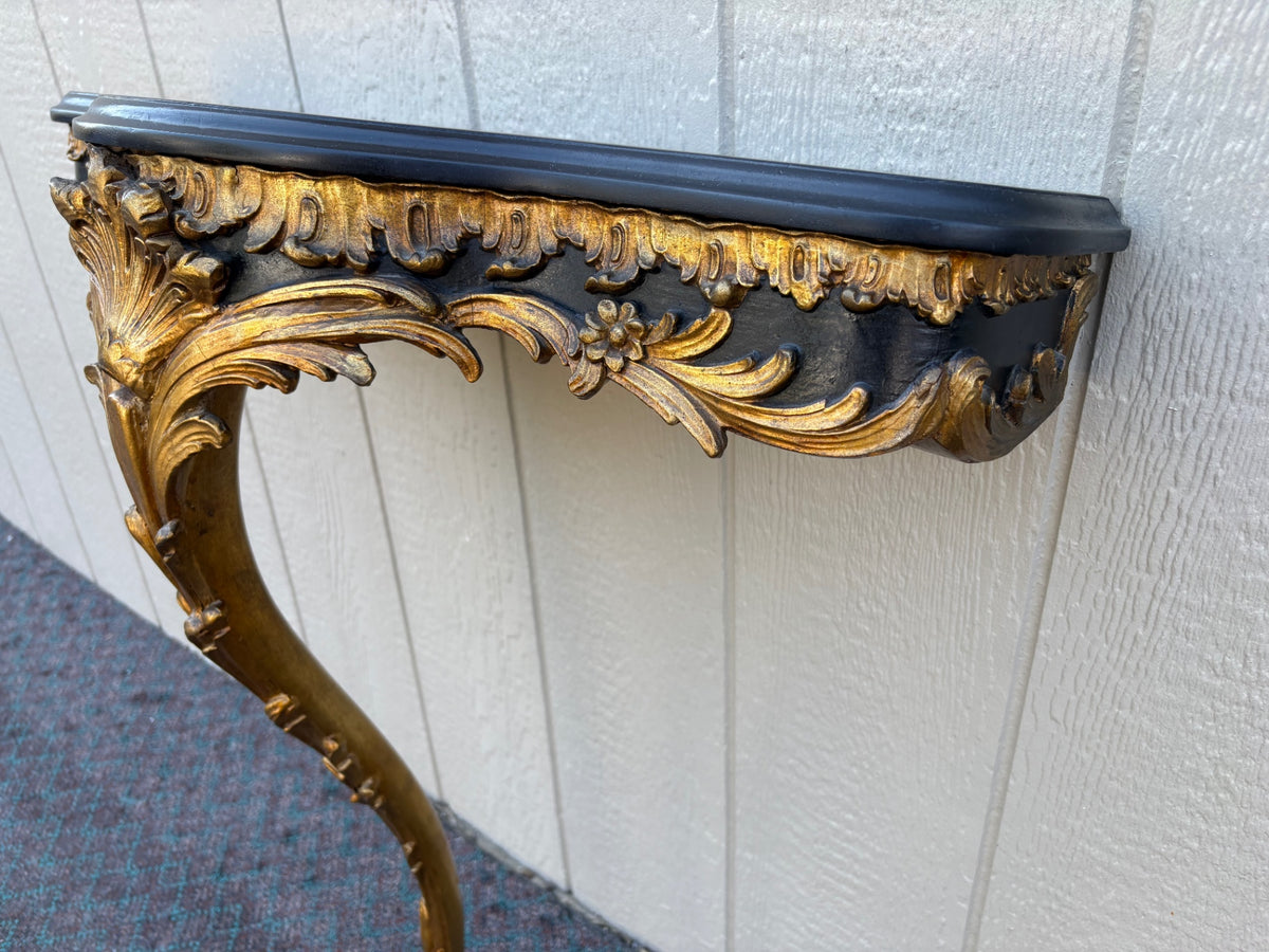 68142 Ornate Baroque Style Wall Console Shelf with Gilt Details