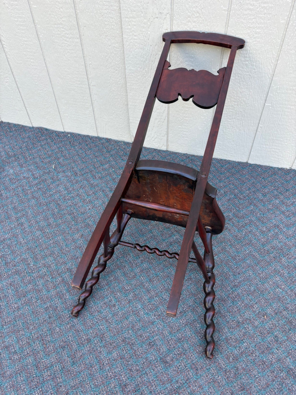 67856 Victorian Hand Carved Mahogany Chair with Intricate Details