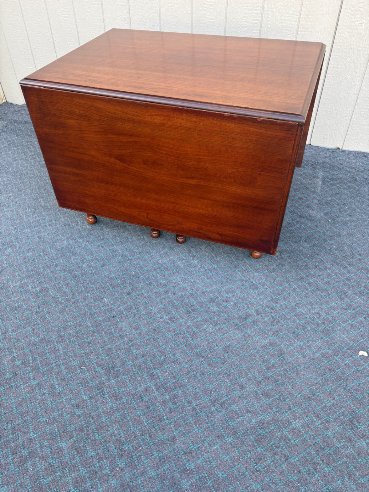 Cherry Drop Leaf Dining Table with Turned Legs, Vintage Style