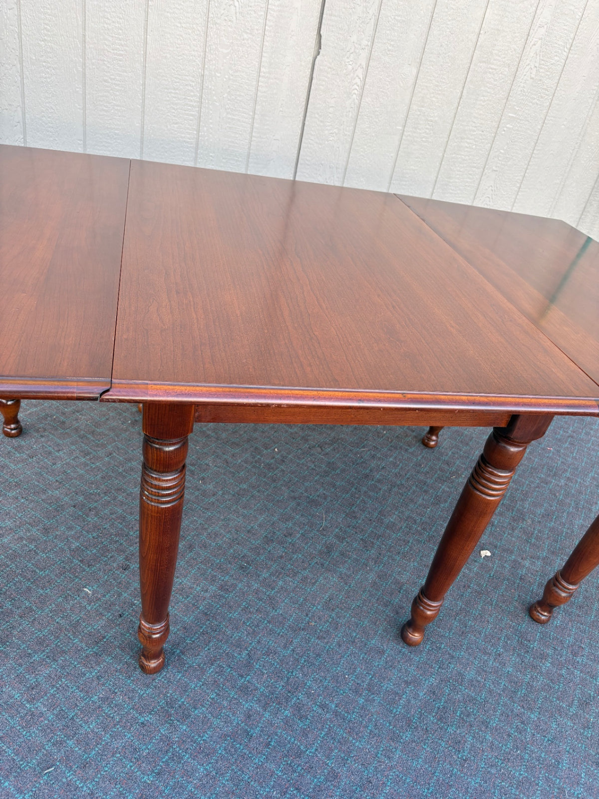 Cherry Drop Leaf Dining Table with Turned Legs, Vintage Style