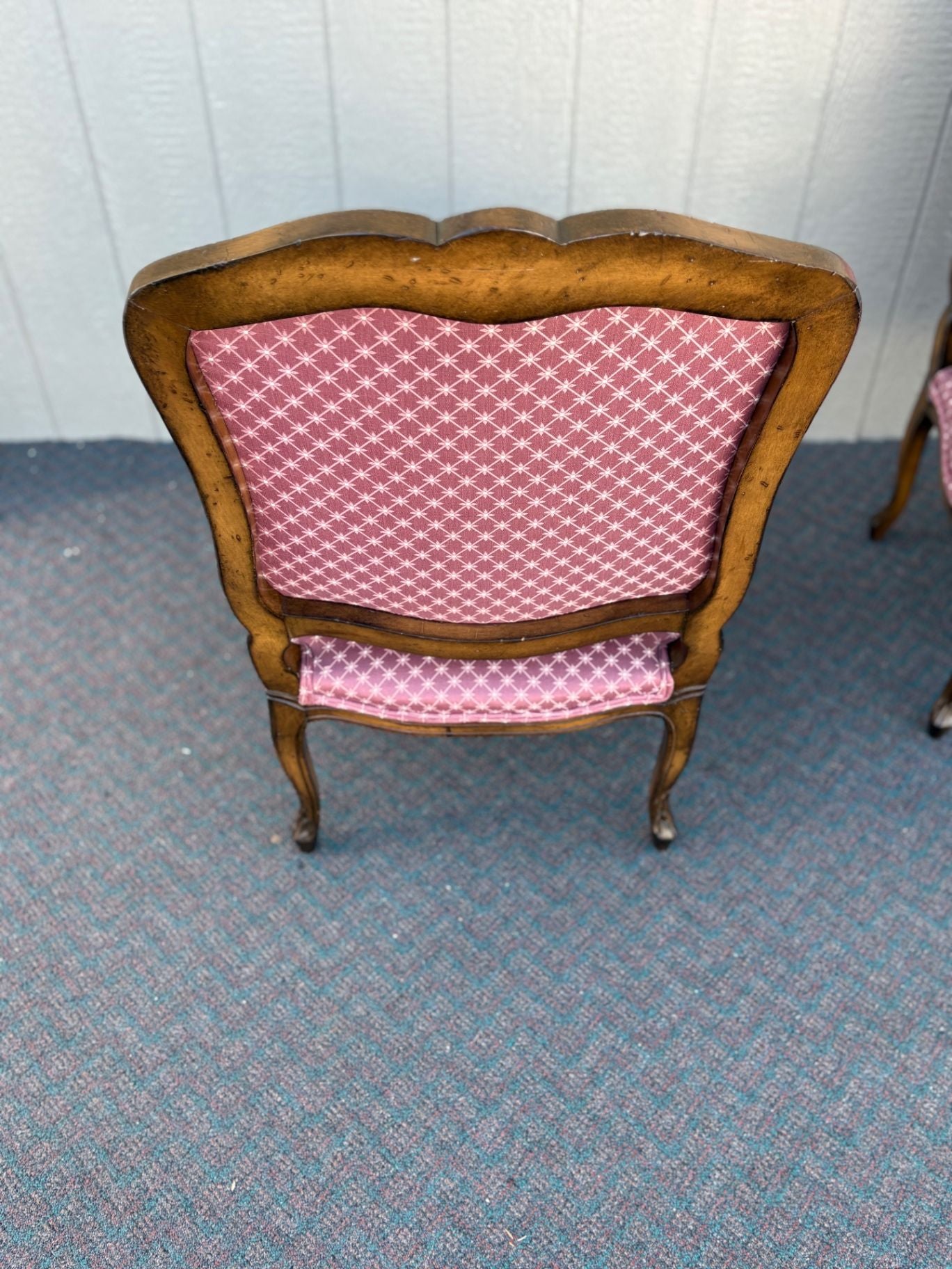 67423 Pair of French Louis XV Style Carved Wood Armchairs