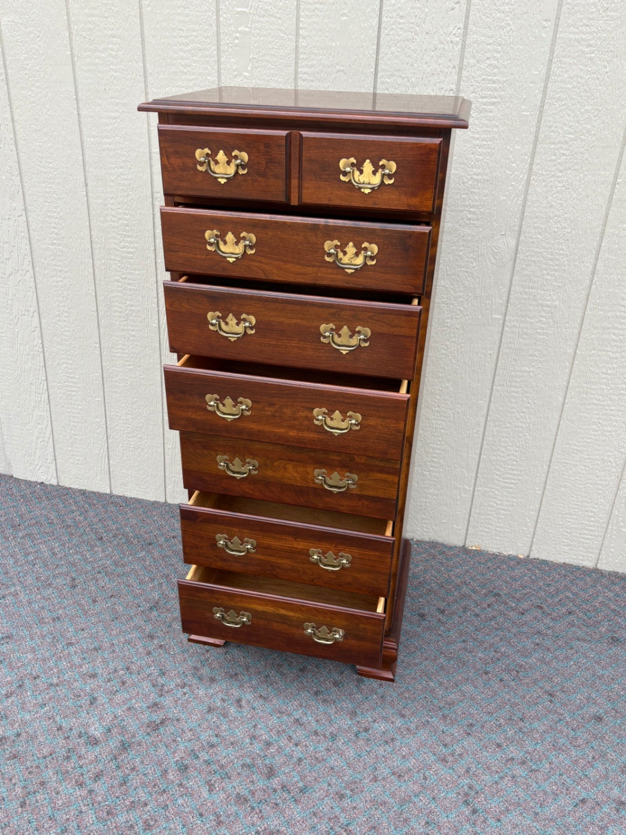 Cherry Traditional Lingerie Chest with Brass Hardware