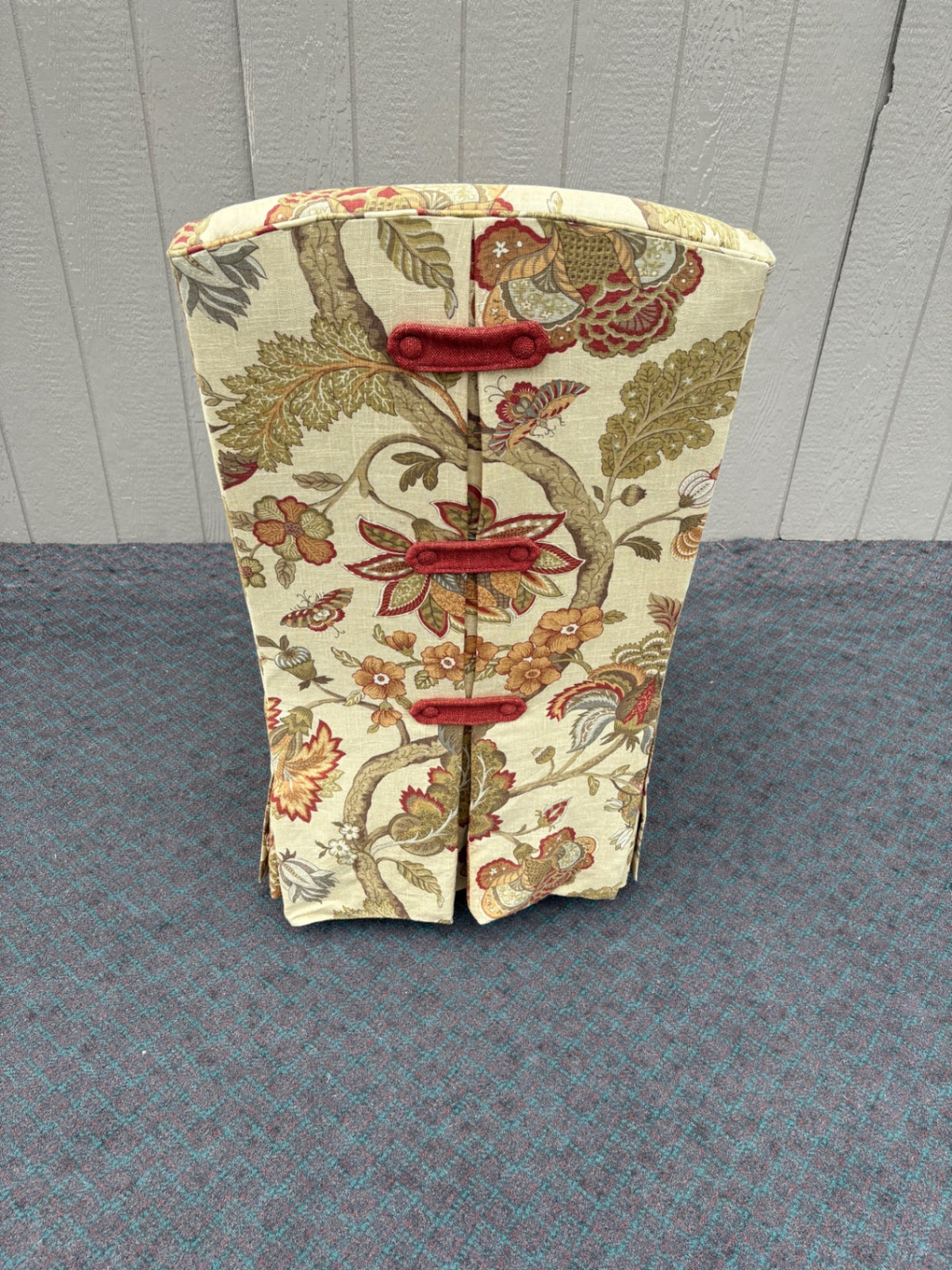 68124  Set of 6 Highland House Upholstered Dining Chairs, Floral Pattern
