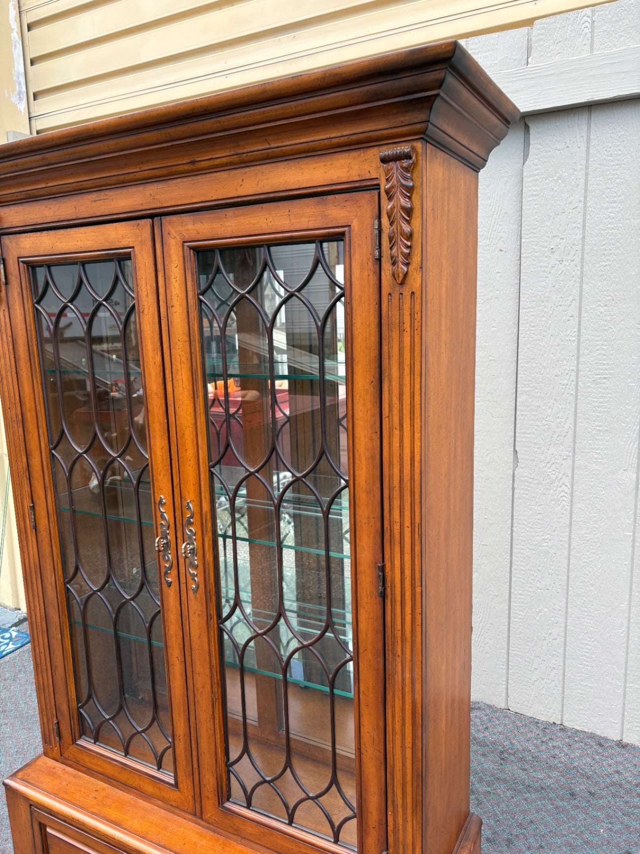 67684 Tommy Bahama Glass-Front Curio Cabinet with Drawers