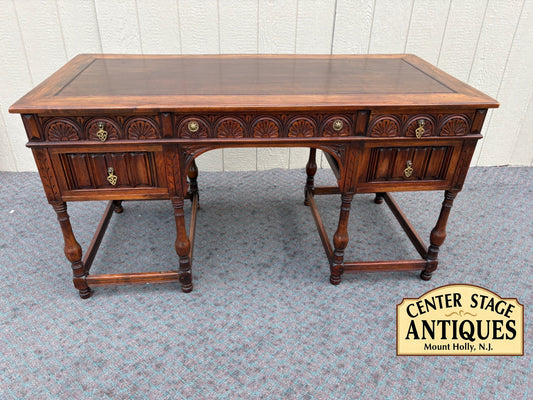 68192 Jacobean Style Shell Carved Executive Desk