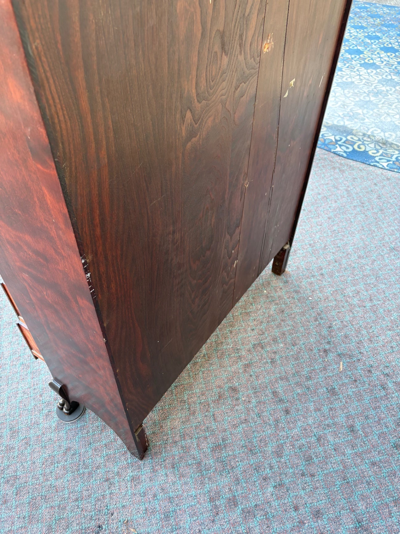 68054 Victorian Mahogany Side-by-Side Secretary with Glass Door