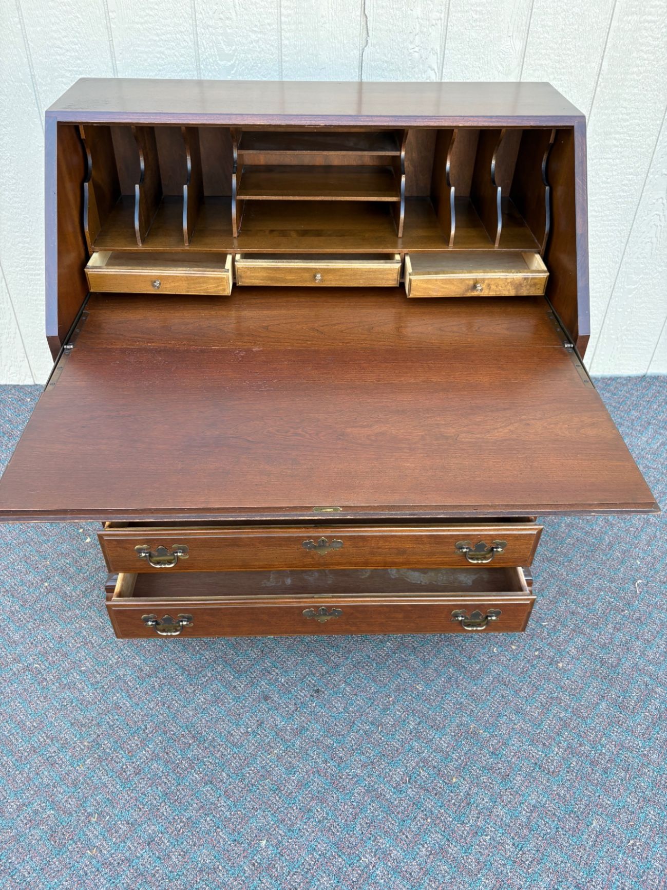 67632 Mahogany Governor Winthrop Style Secretary Desk with Drawers