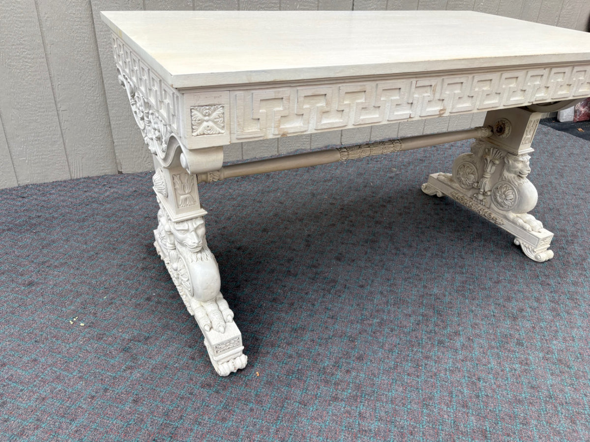 68082  Victorian Gryphon Table with Intricate Carved Details