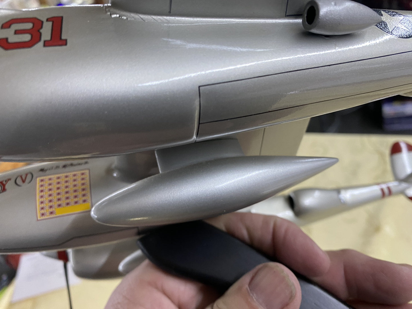 ES   220:          DANBURY MINT    LOCKHEED P-38 LIGHTNING  AIRPLANE Plane