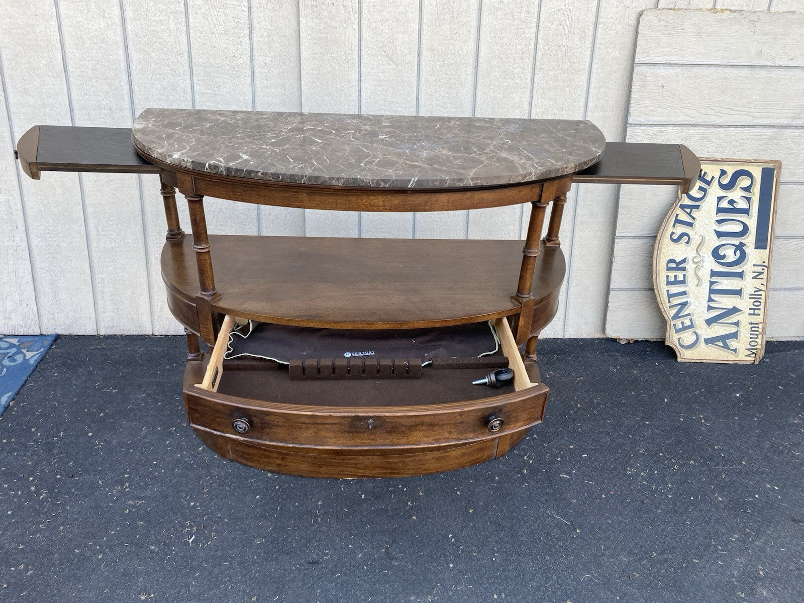 63441 Century Furniture Marble Top Sideboard Server Cabinet