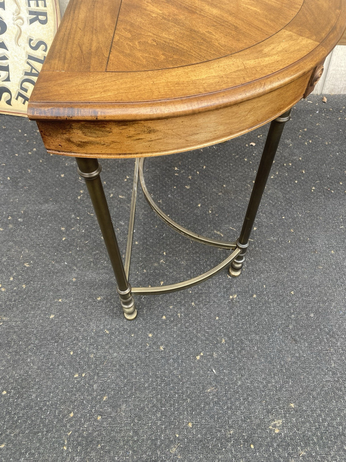 66431   Modern 1/2 Round Console Table Stand