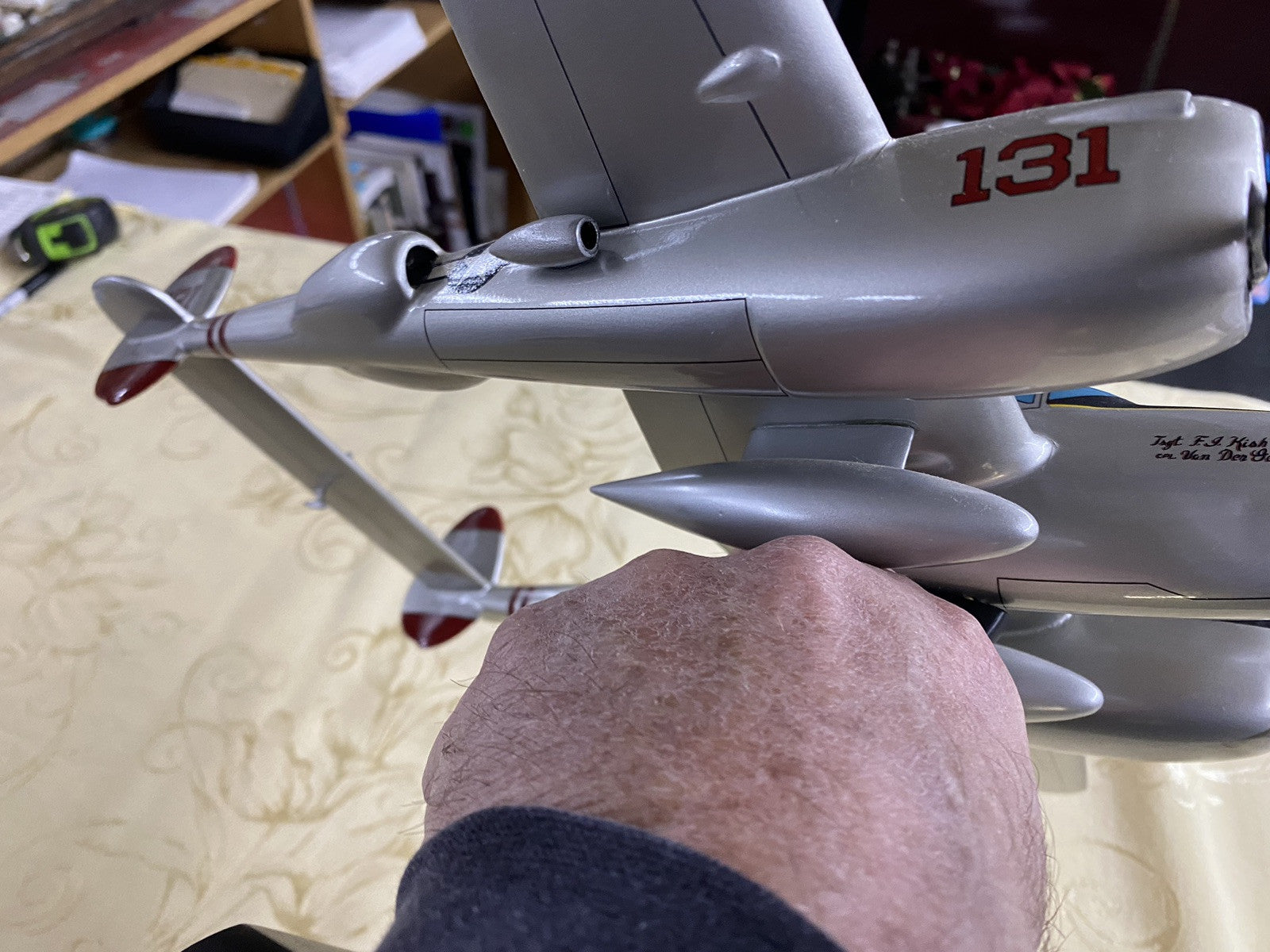 ES   220:          DANBURY MINT    LOCKHEED P-38 LIGHTNING  AIRPLANE Plane