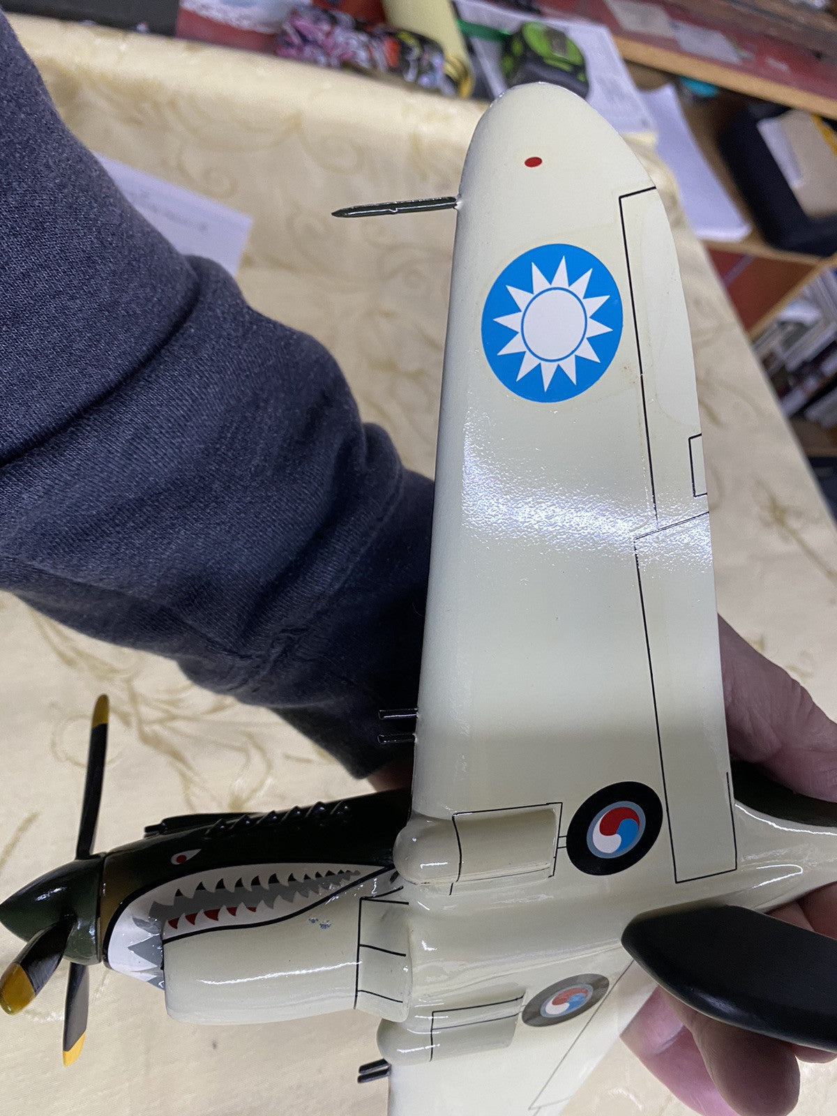 ES 218 DANBURY MINT Curtis P - 40  Tomahawk  Plane Airplane  WING  14" W