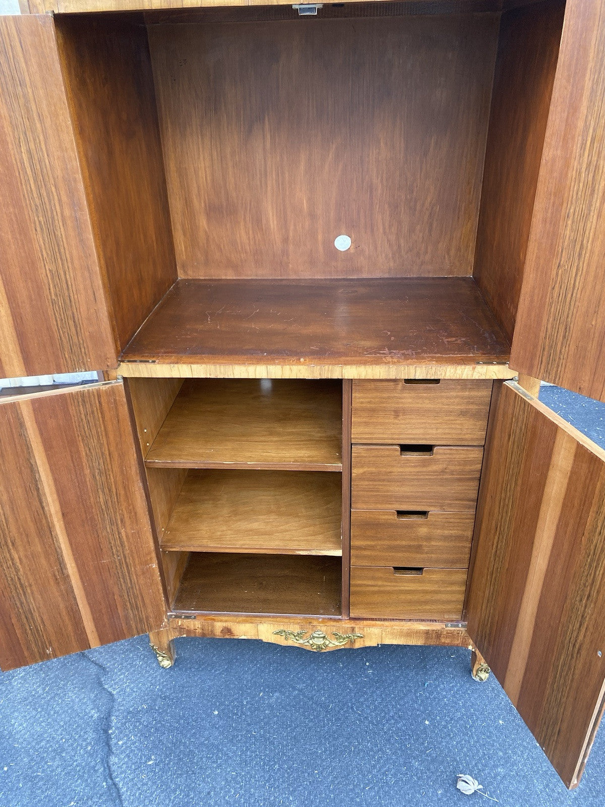 66380 Inlaid 2 door Storage Cabinet Liquor Cabinet  Chest