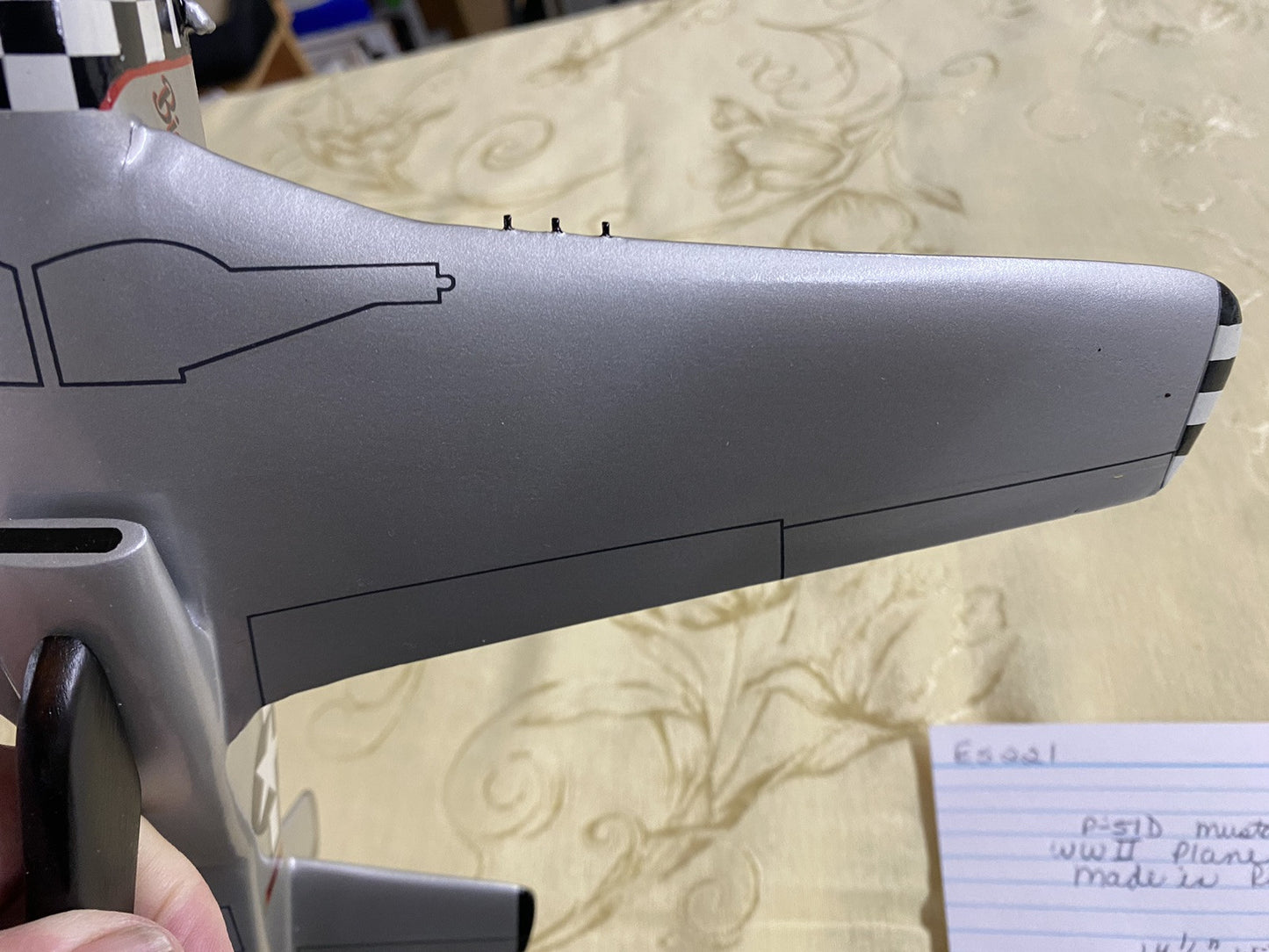 ES 221:  PS -51 D Mustang  Airplane  Scale 1/32 Big Beautiful Doll   14 1/2 Wing