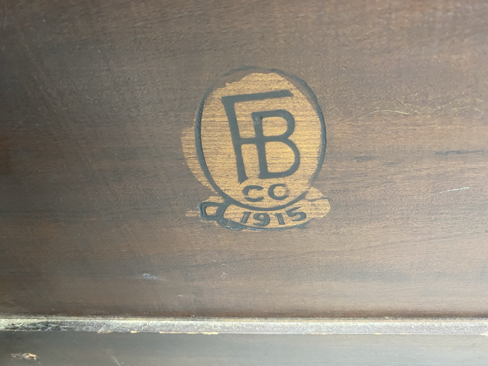 63750 Freidman Brothers FB Mahogany Corner Curio Cabinet Circa 1915