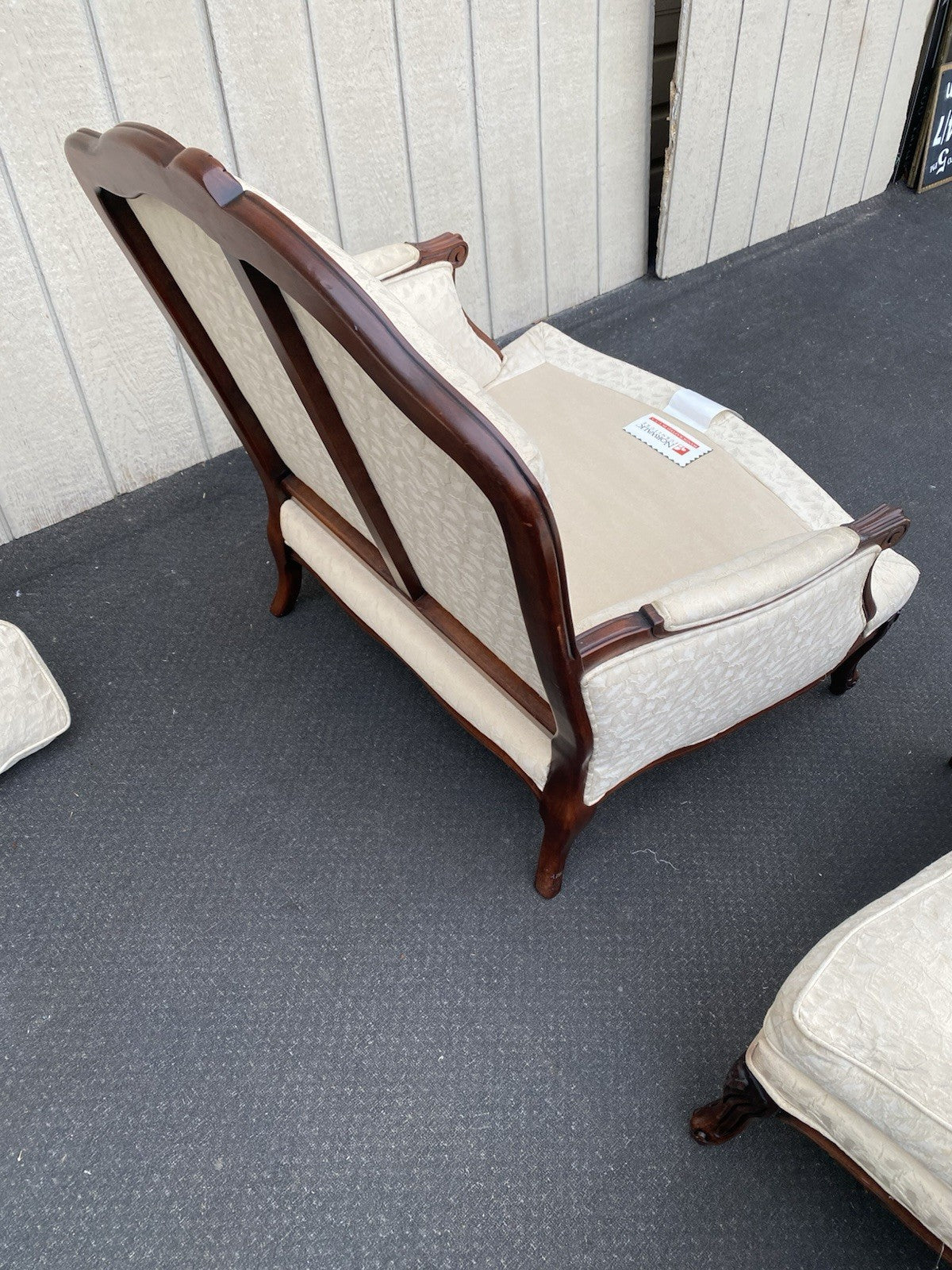 66418 NORWALK Furniture French Country Armchair w/ Ottoman Stool