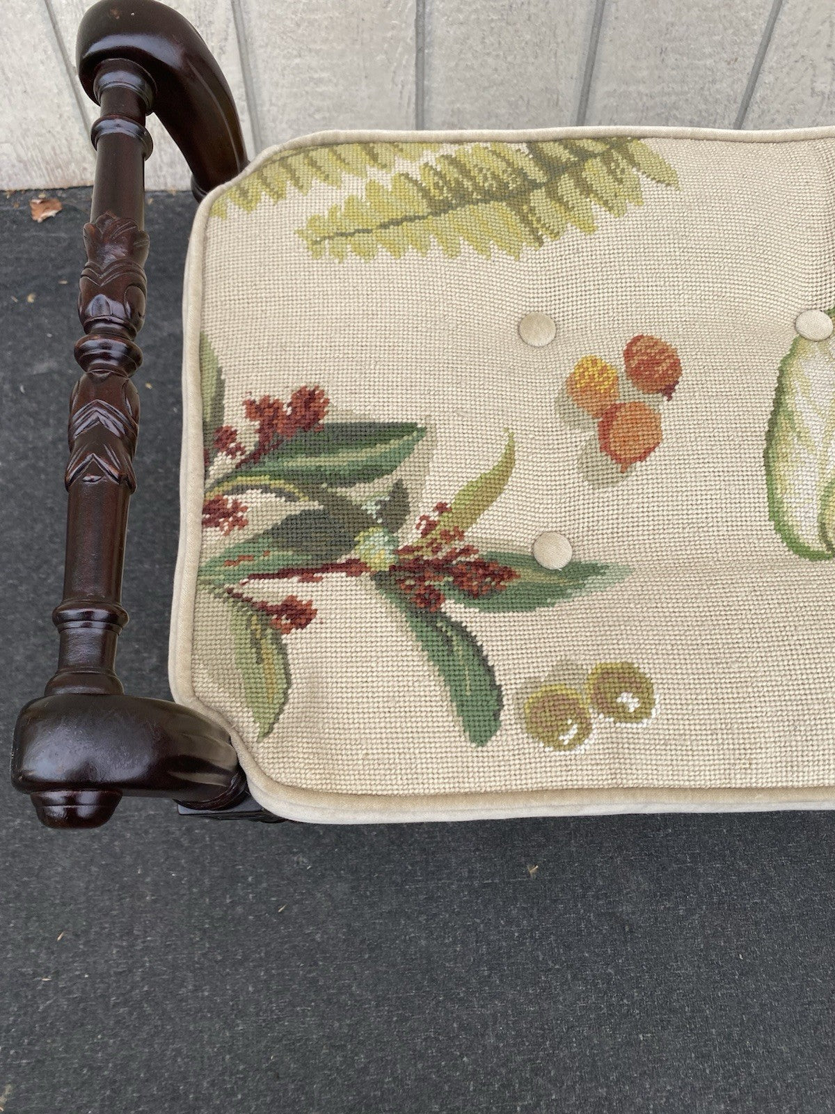 66460 Mahogany SAM MOORE Vanity Bench Ottoman Stool Window Bench