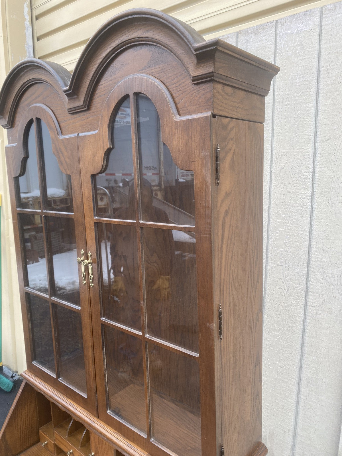 66335   JASPER Oak Secretary Desk with Bookcase Top