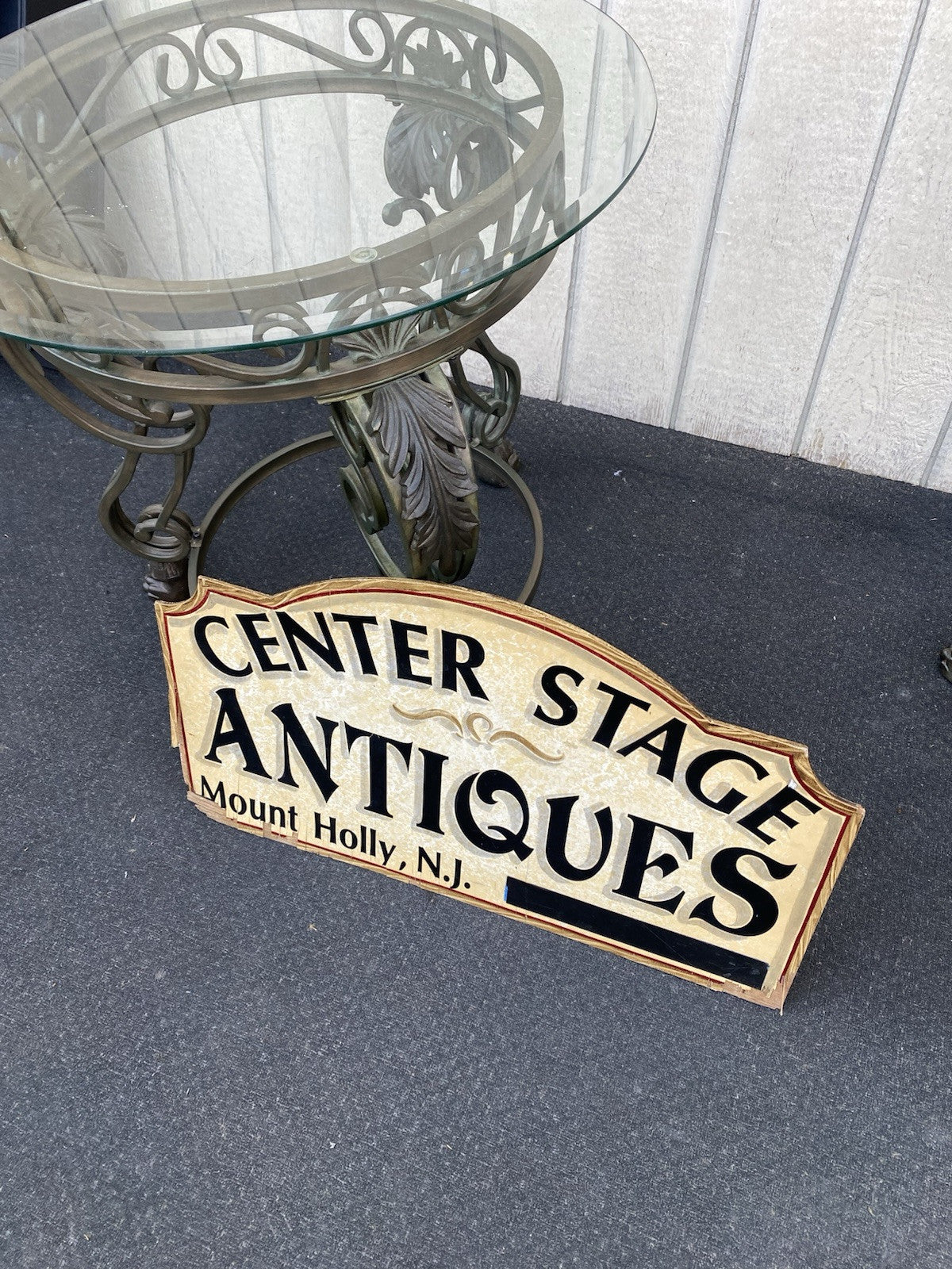 66440  Pair Glass Top Lamp Table Stand s