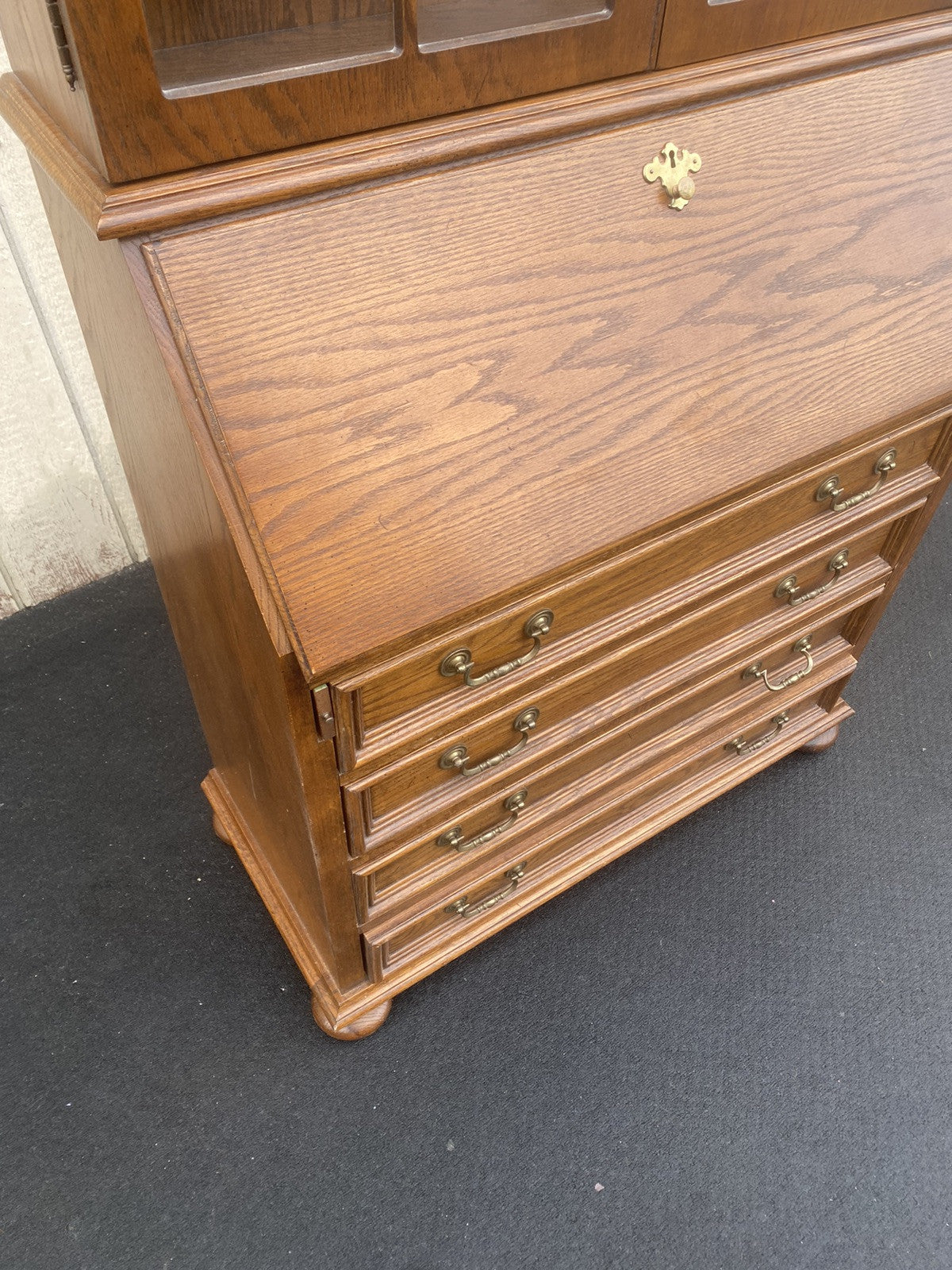 66335   JASPER Oak Secretary Desk with Bookcase Top