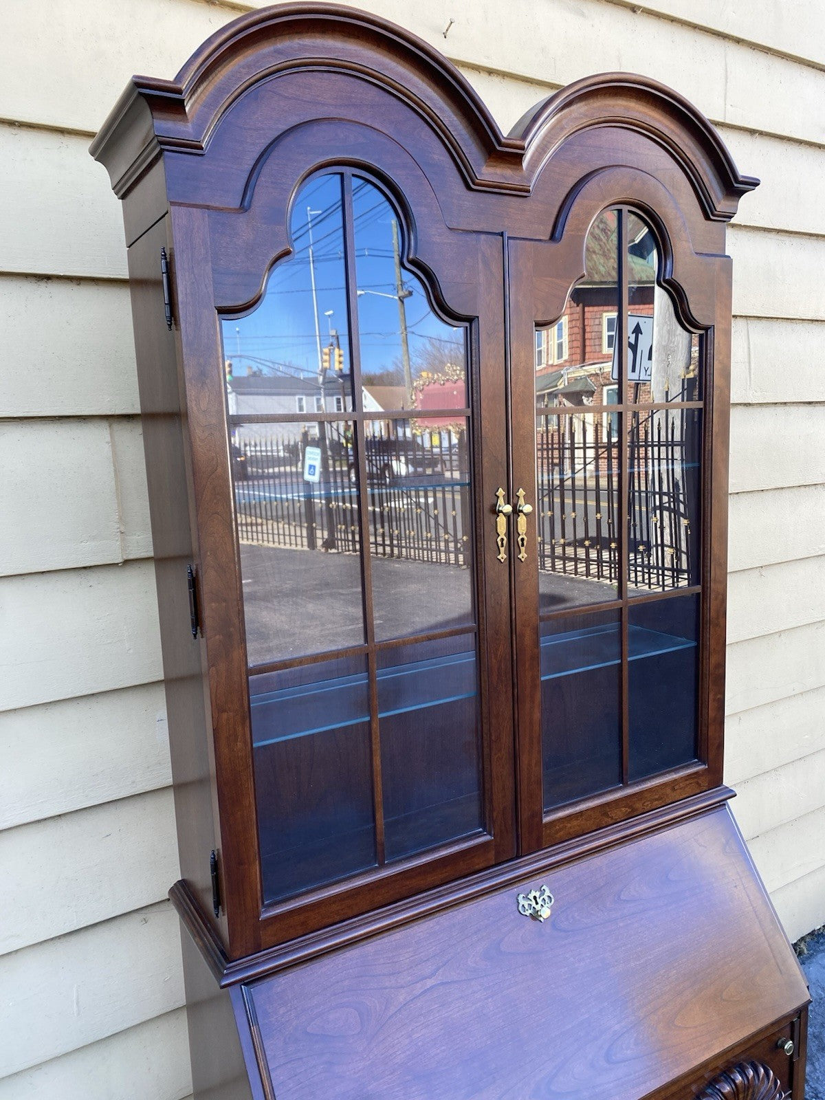 66473 JASPER Furniture Cherry  Secretary Desk w/ Bookcase Top