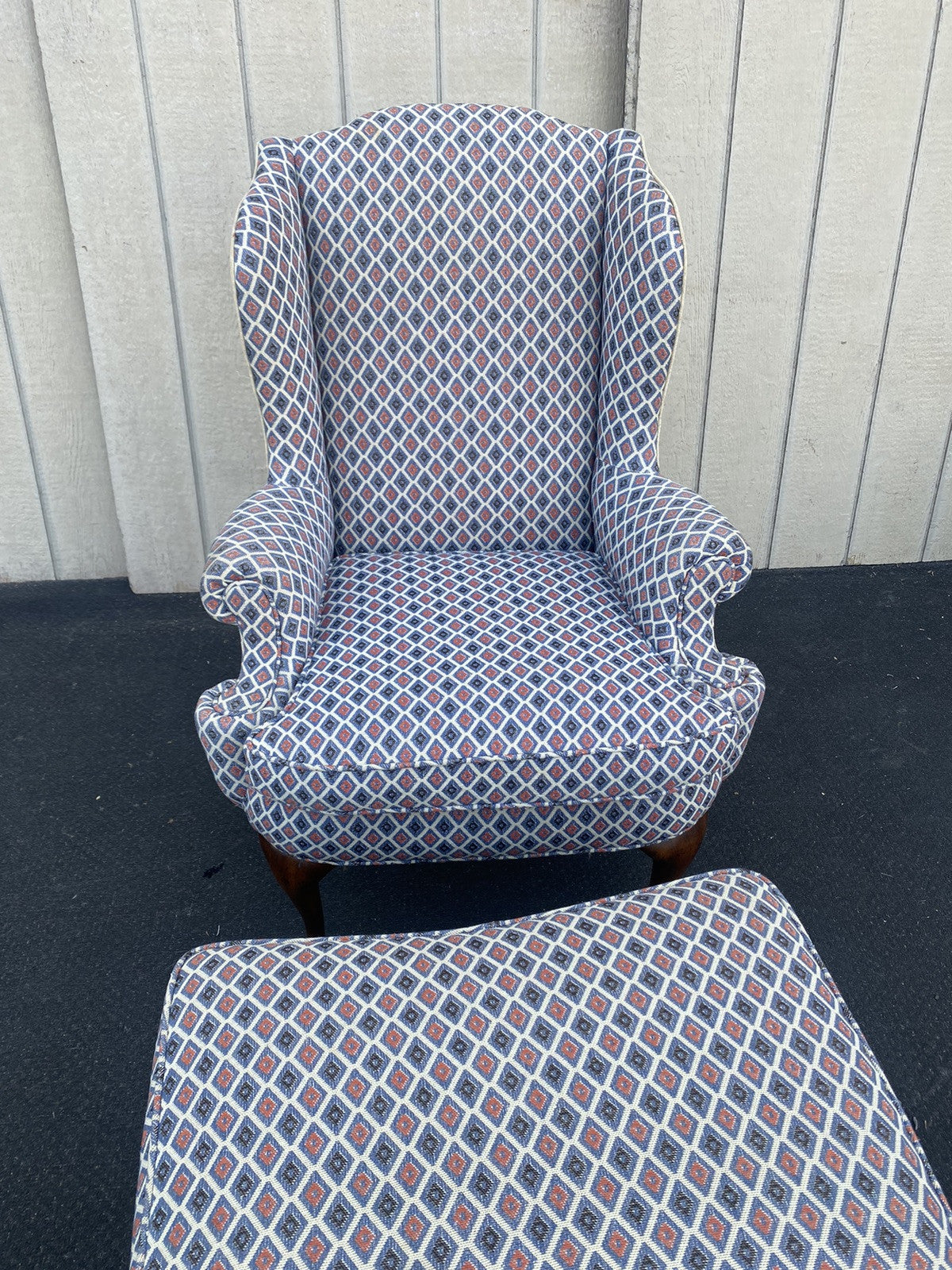 66211    WELLINGTON HALL Bergere Armchair Chair with Ottoman Stool