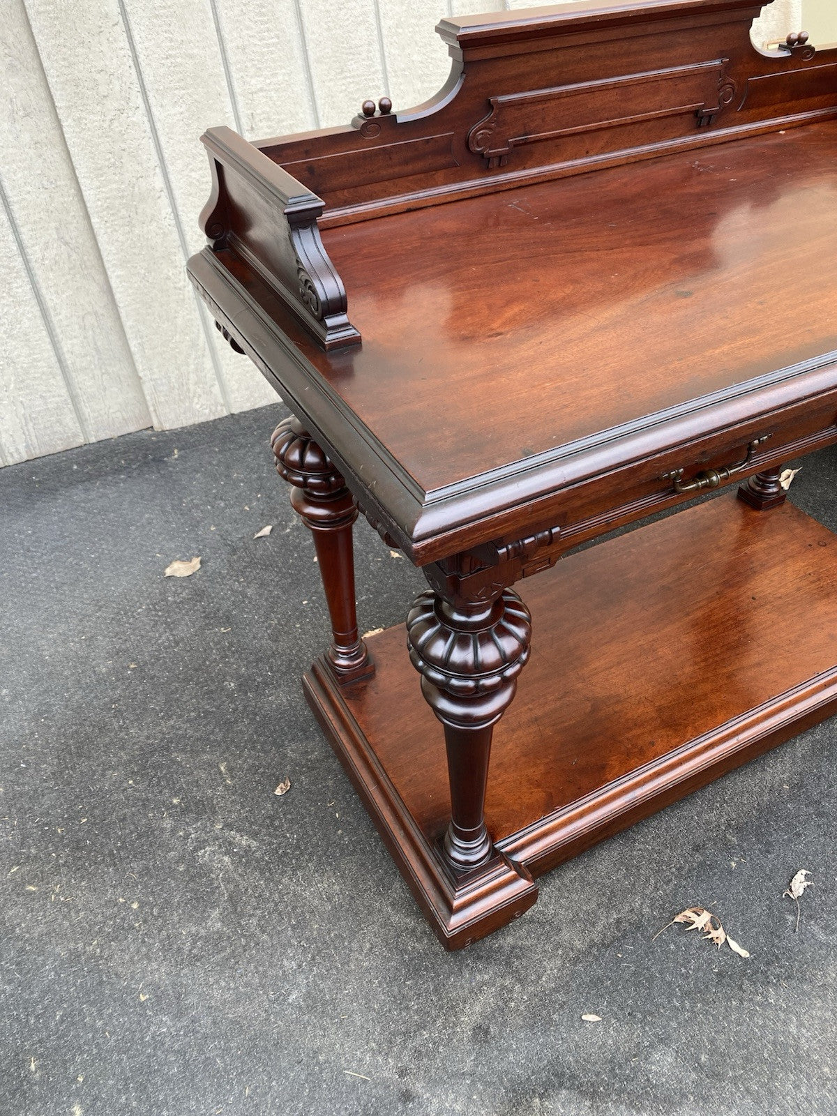 66371 Antique Victorian Mahogany Sideboard server cabinet