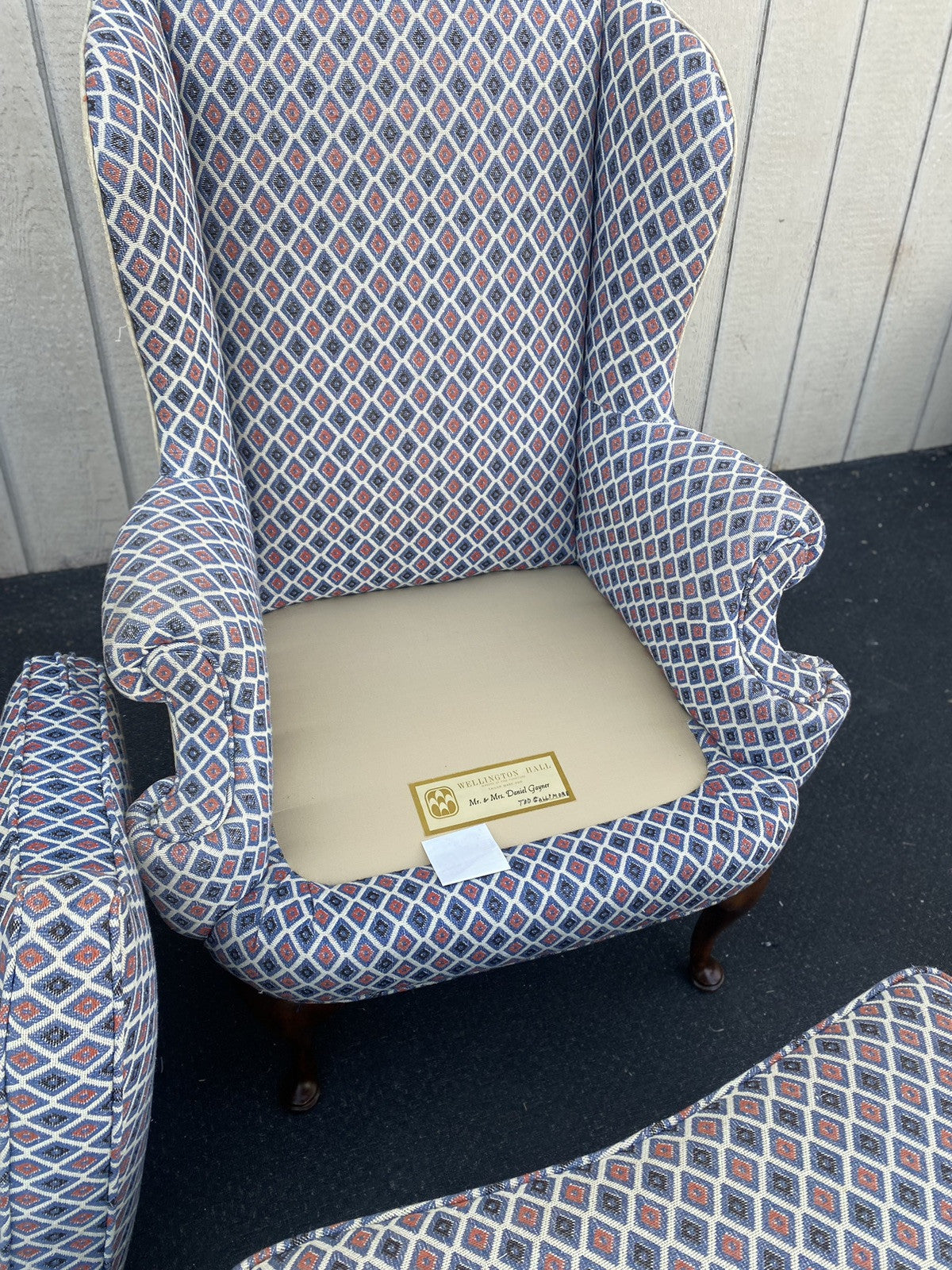 66211    WELLINGTON HALL Bergere Armchair Chair with Ottoman Stool