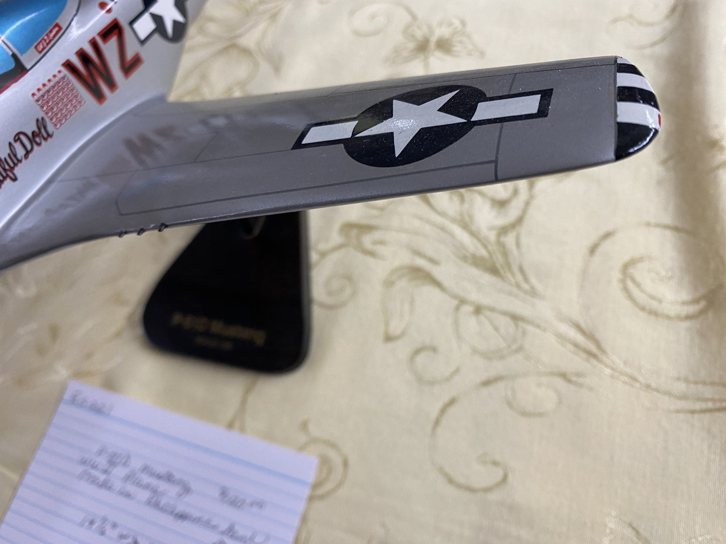 ES 221:  PS -51 D Mustang  Airplane  Scale 1/32 Big Beautiful Doll   14 1/2 Wing