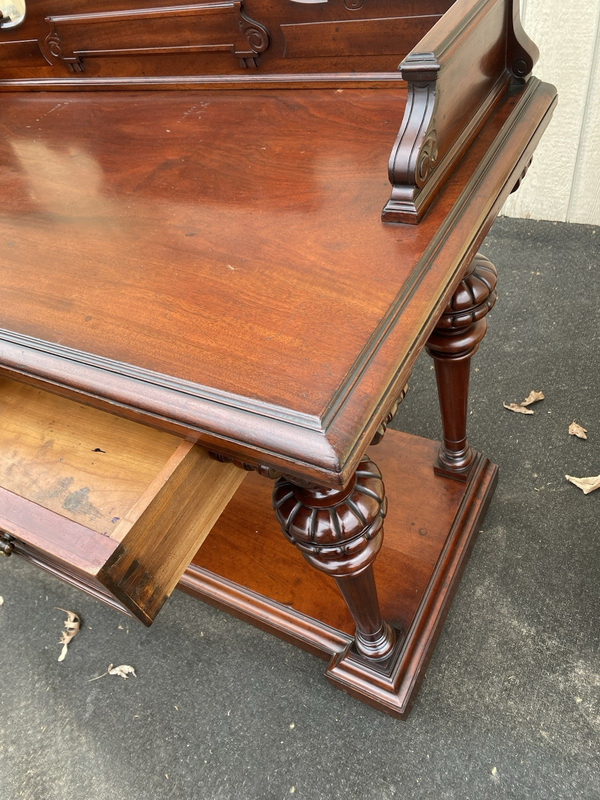 66371 Antique Victorian Mahogany Sideboard server cabinet