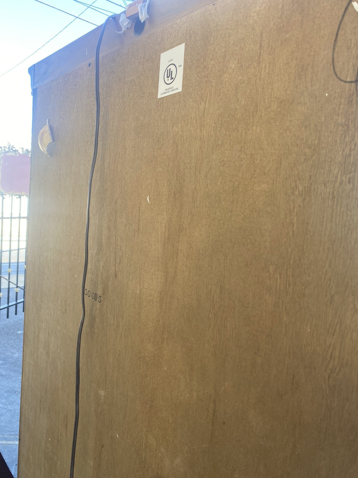 66378 Serpentine Glass Quality Curio China Cabinet