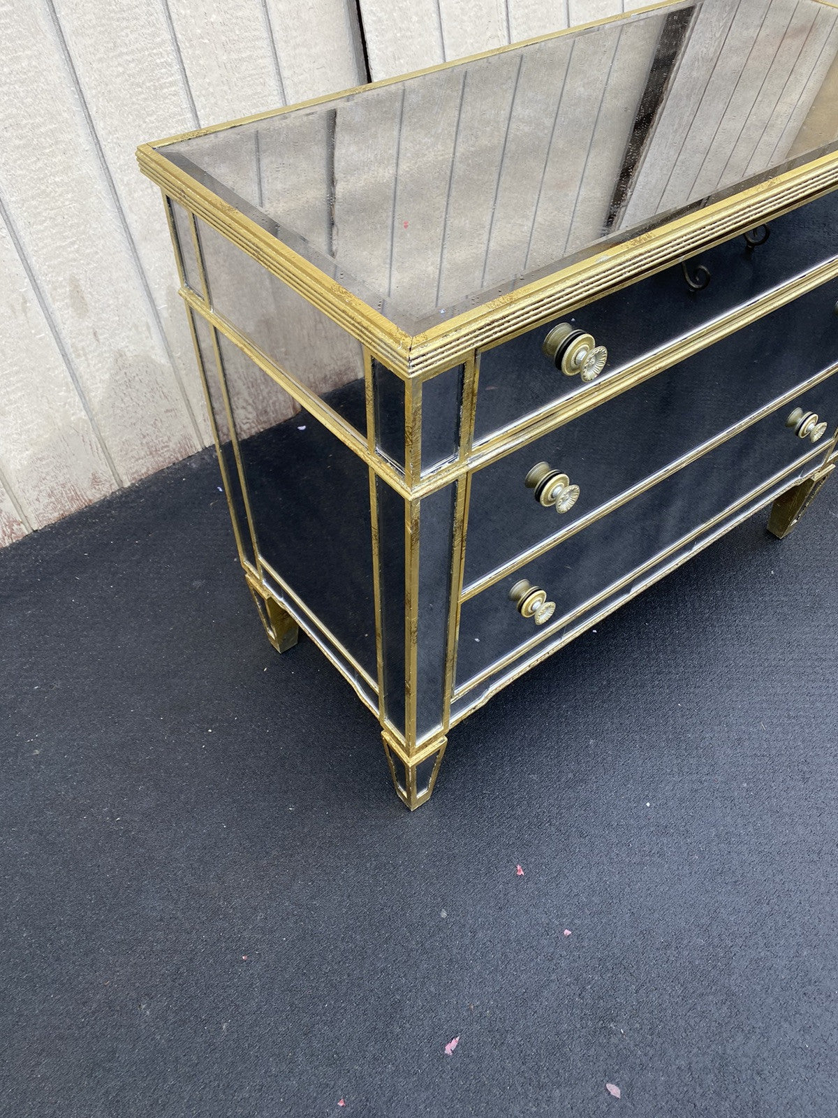 66352   Modern Mirror Mirrored Dresser Chest