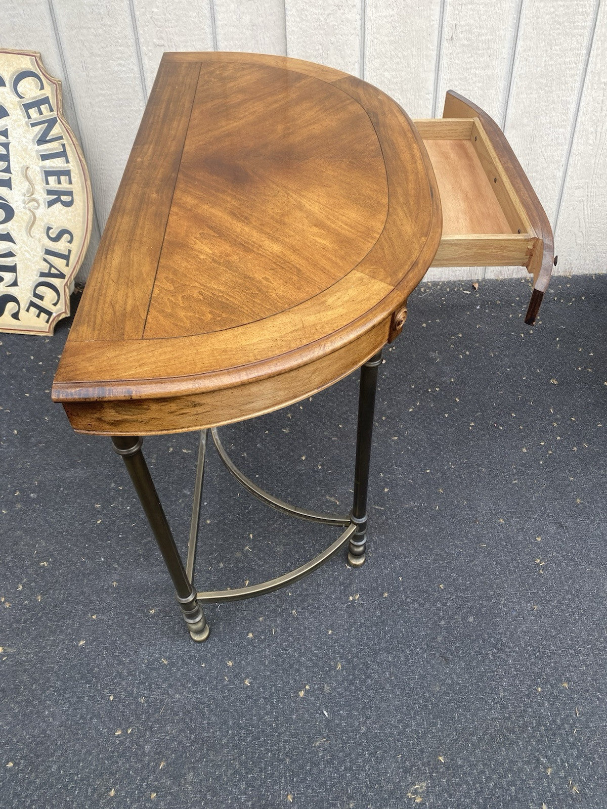 66431   Modern 1/2 Round Console Table Stand