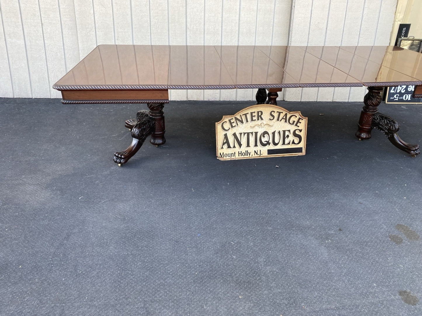 66363 Super Quality Antique Victorian Table w/ 4 Leafs Table top 54" x 110"