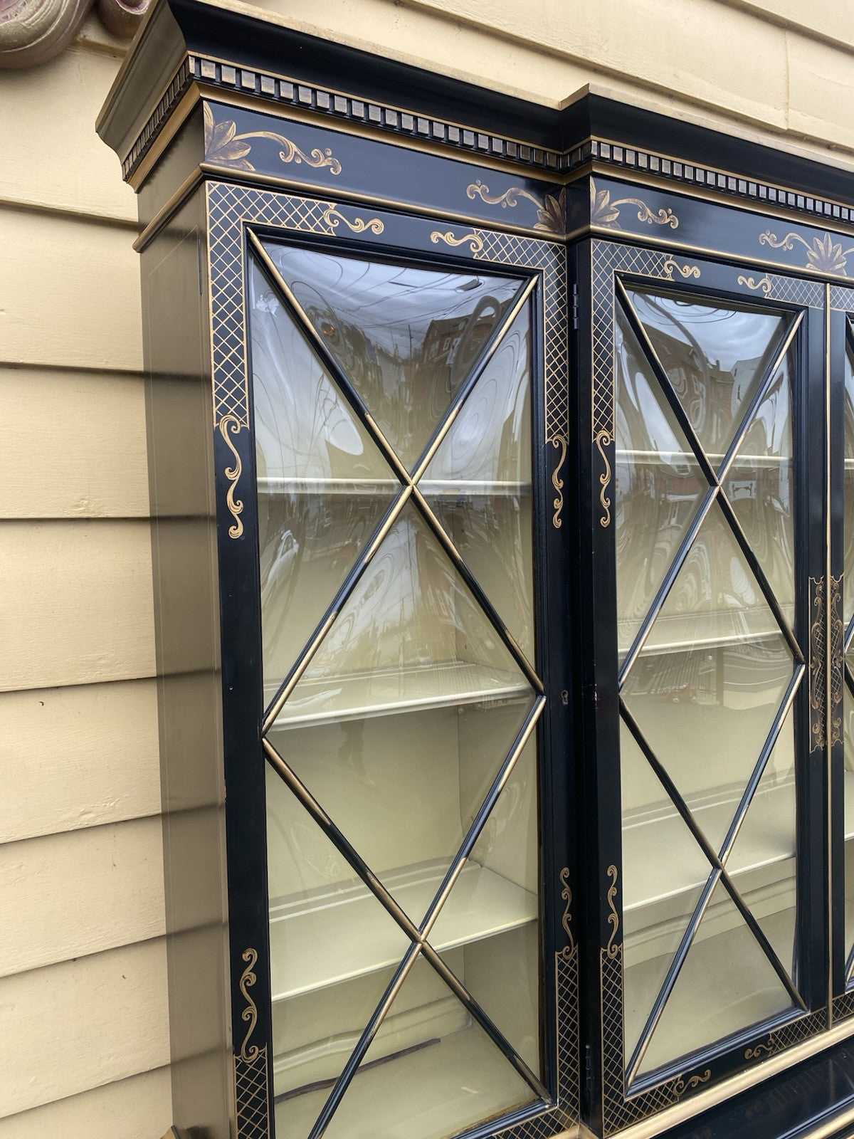 65944 Oriental KEN HILL  Furniture Breakfront China Cabinet Curio