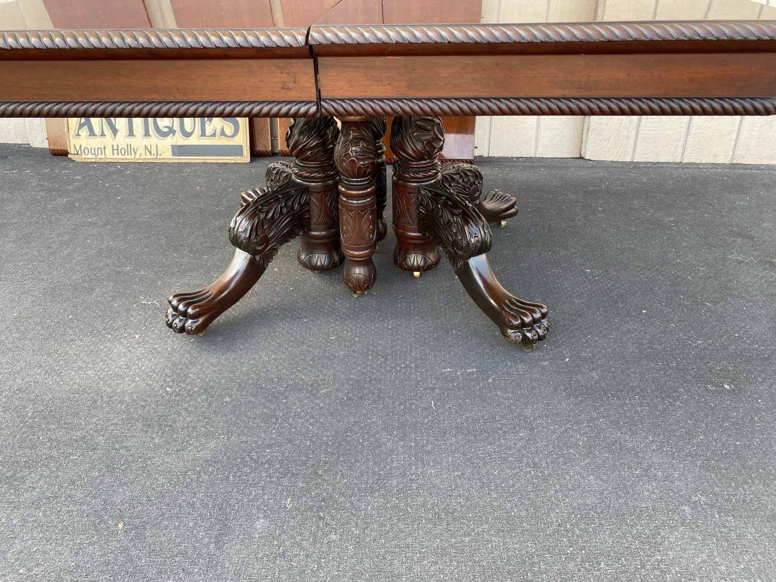66363 Super Quality Antique Victorian Table w/ 4 Leafs Table top 54" x 110"
