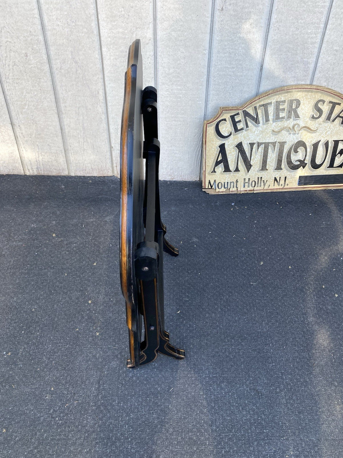 66458  Hand Made Decorator Tilt Top Table Stand   Table Top 24" x 31"W