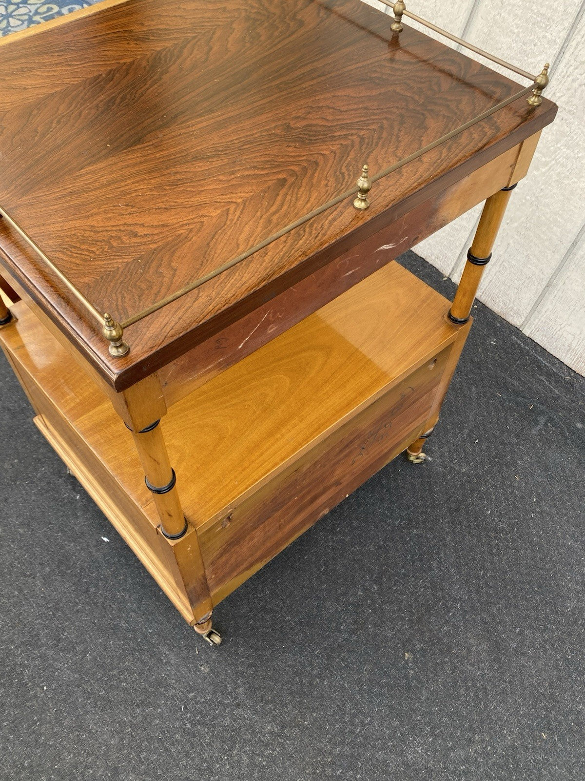 66187  Quality Custom Hand Made Nightstand End Table Stand