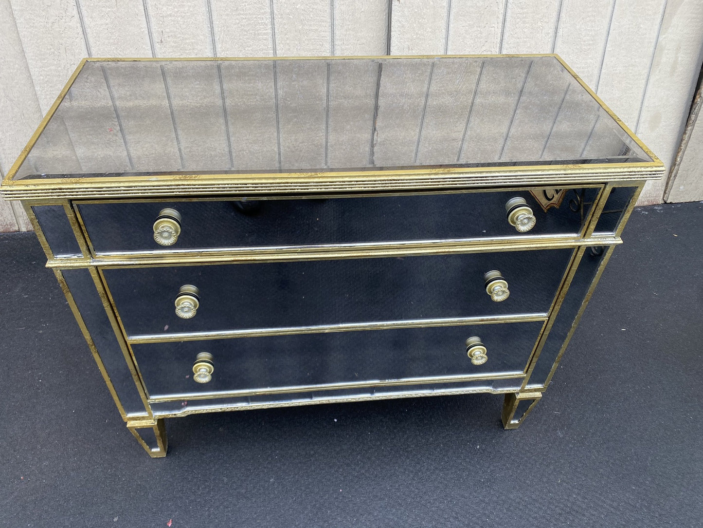 66352   Modern Mirror Mirrored Dresser Chest