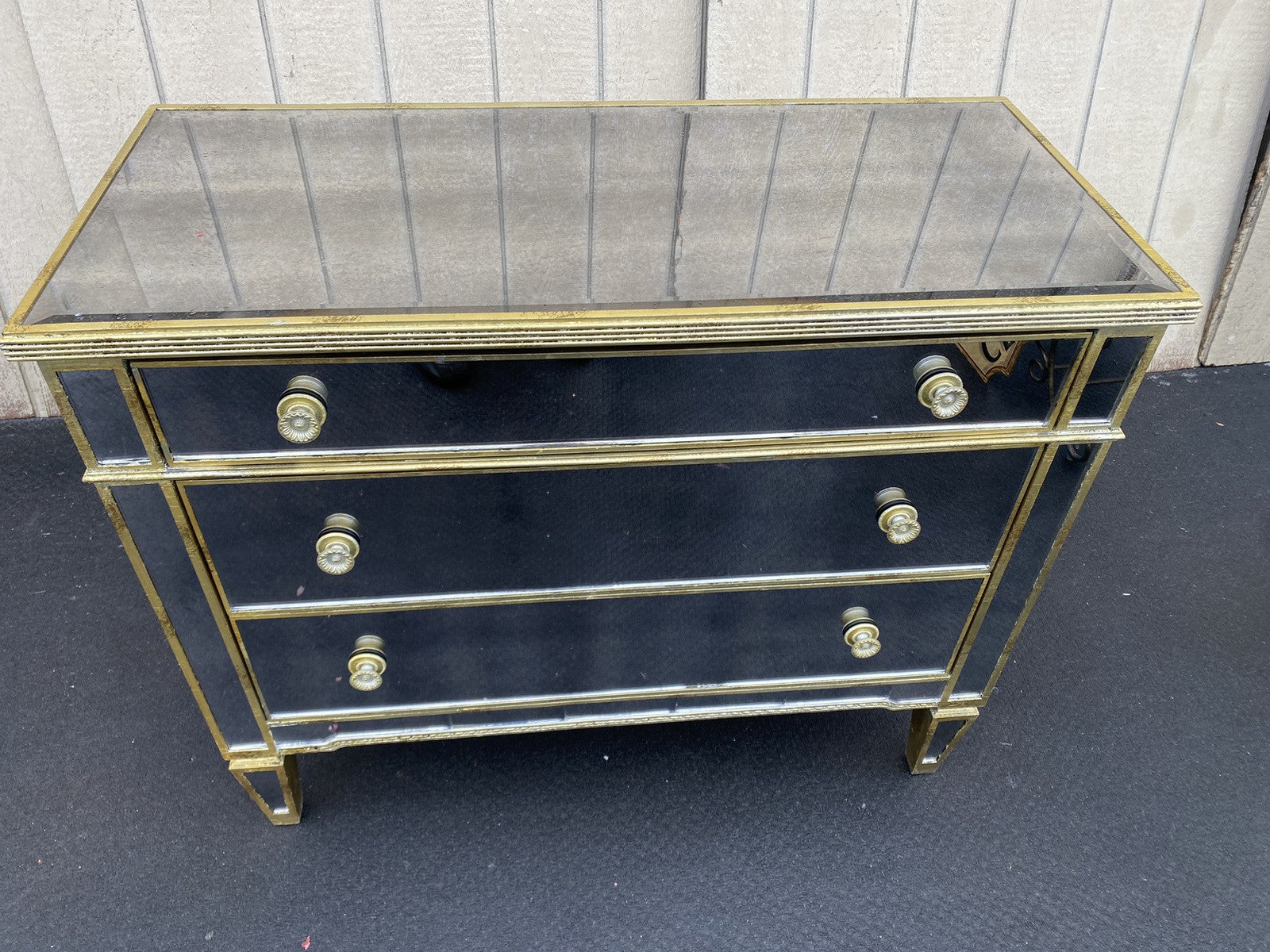 66352   Modern Mirror Mirrored Dresser Chest