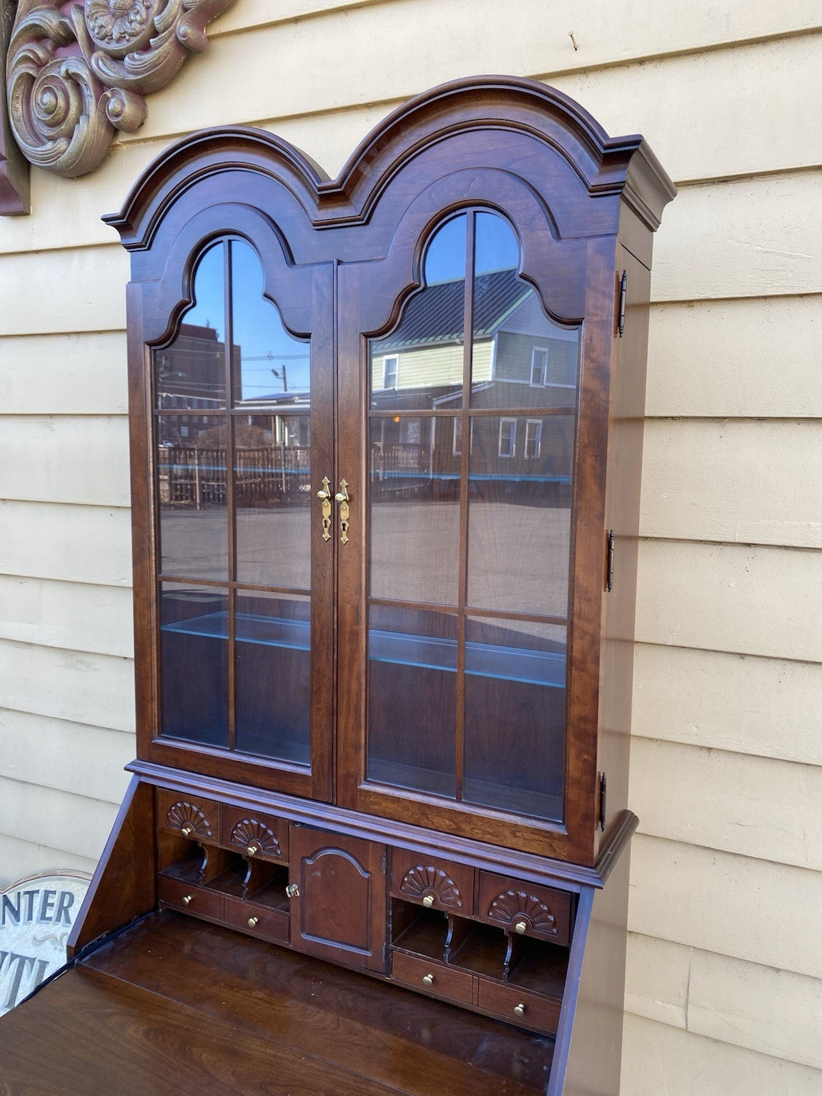 66473 JASPER Furniture Cherry  Secretary Desk w/ Bookcase Top
