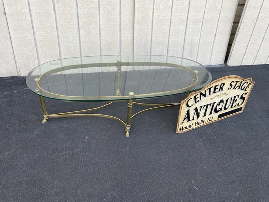 66465 QUALITY Brass and Glass Coffee Table Stand