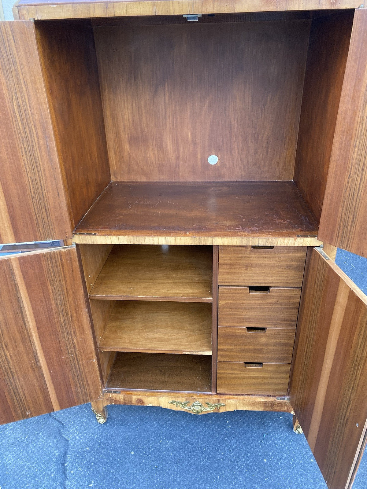 66380 Inlaid 2 door Storage Cabinet Liquor Cabinet  Chest