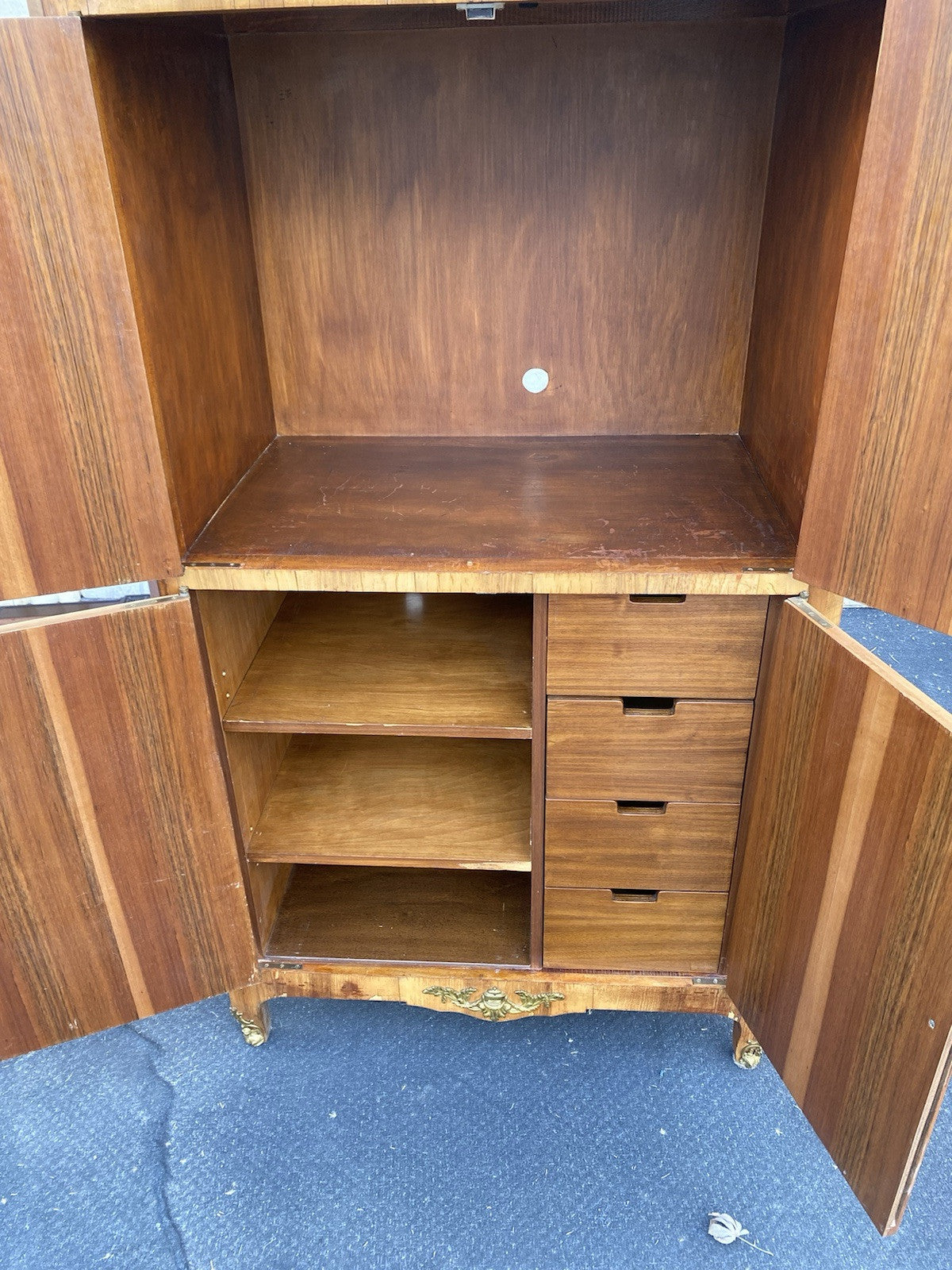 66380 Inlaid 2 door Storage Cabinet Liquor Cabinet  Chest