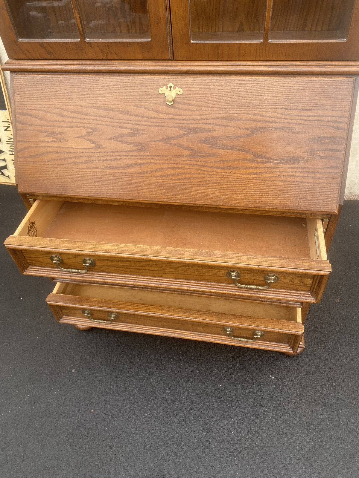 66335   JASPER Oak Secretary Desk with Bookcase Top