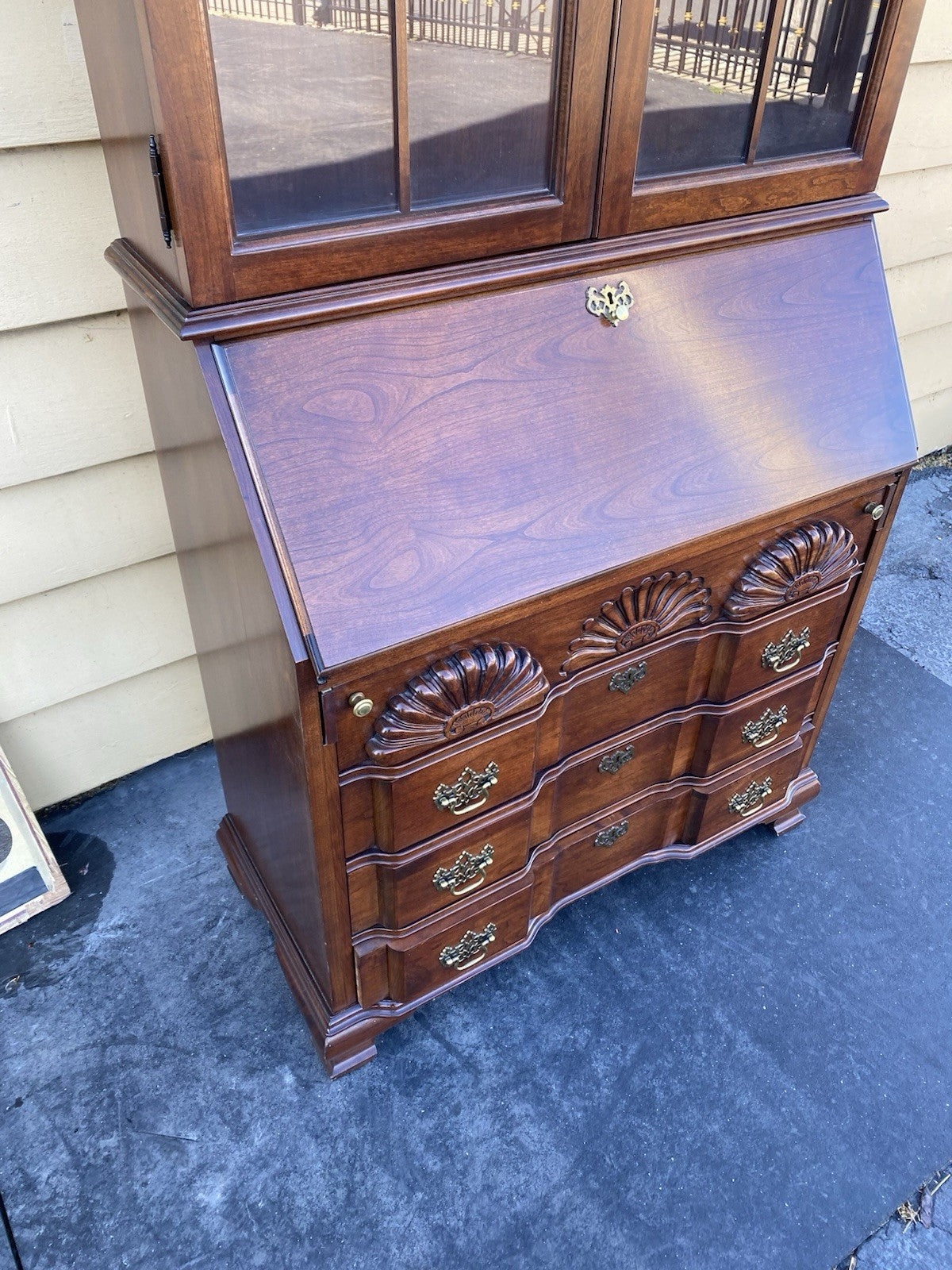 66473 JASPER Furniture Cherry  Secretary Desk w/ Bookcase Top